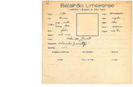 Ficha de Identificação do Batalhão Limeirense Orlando Zanetti