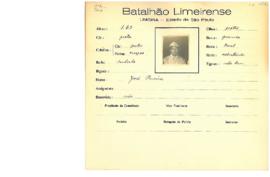 Ficha de Identificação do Batalhão Limeirense José Pereira
