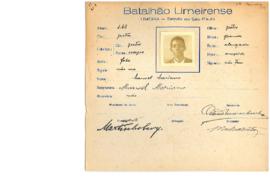 Ficha de Identificação do Batalhão Limeirense Manoel Mariano